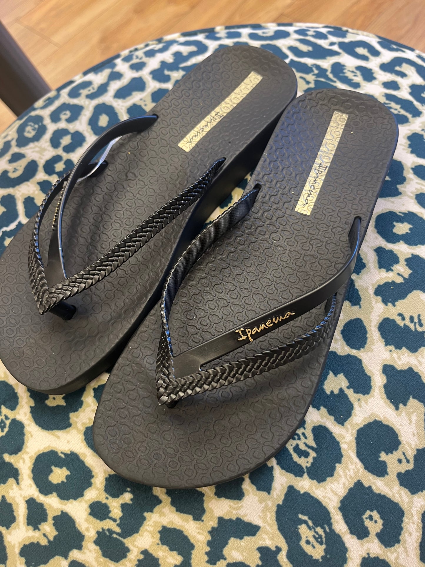 Ipanema Double Strap Wedge Flip Flop - Black