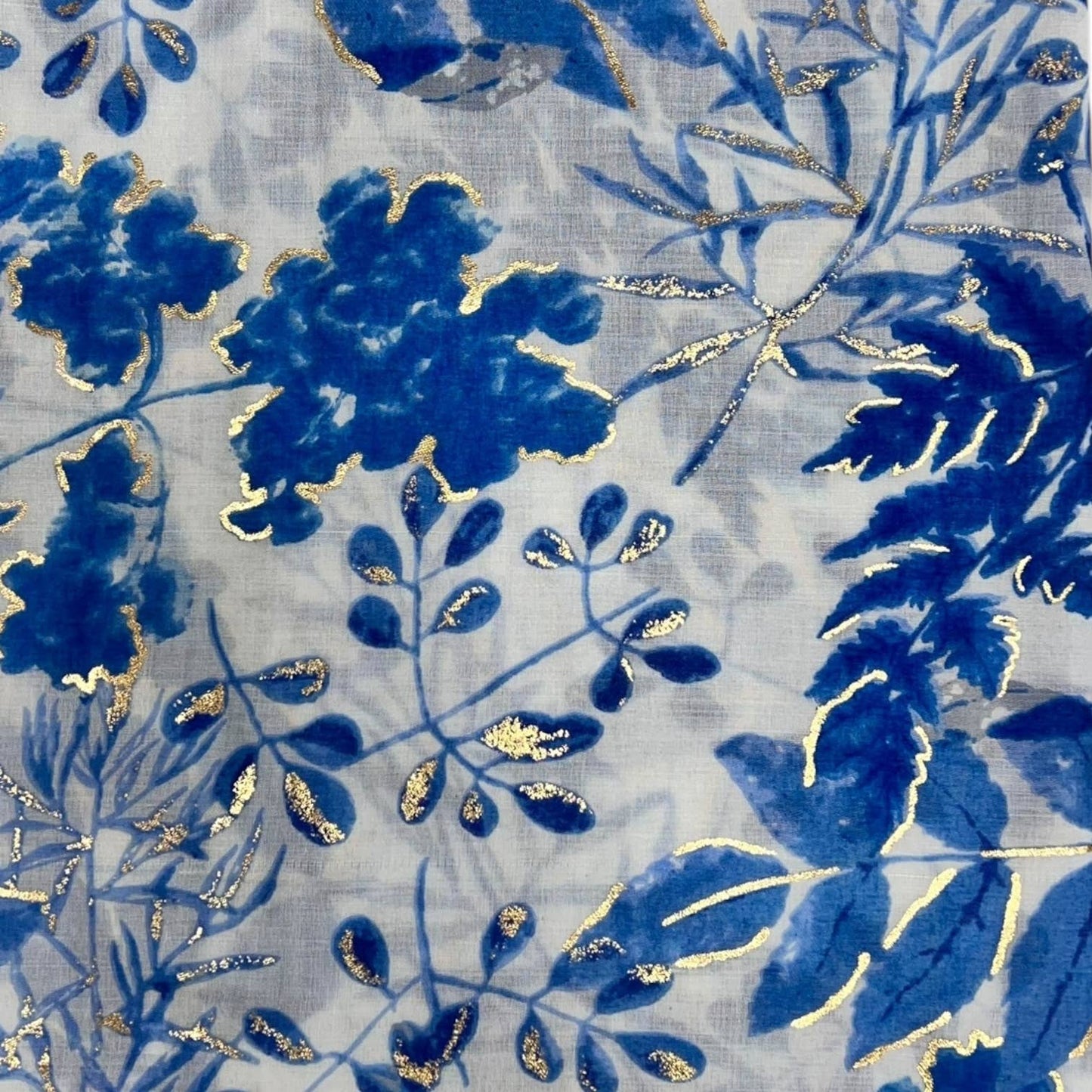 Mix summer leaves print - Blue