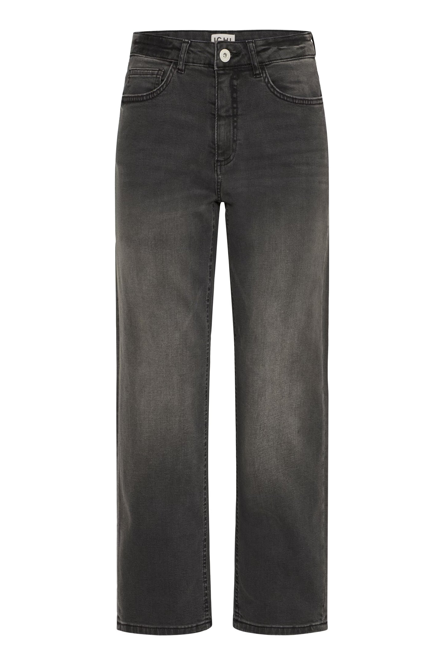 ICHI Raven Mid Waist Jean - Washed Grey
