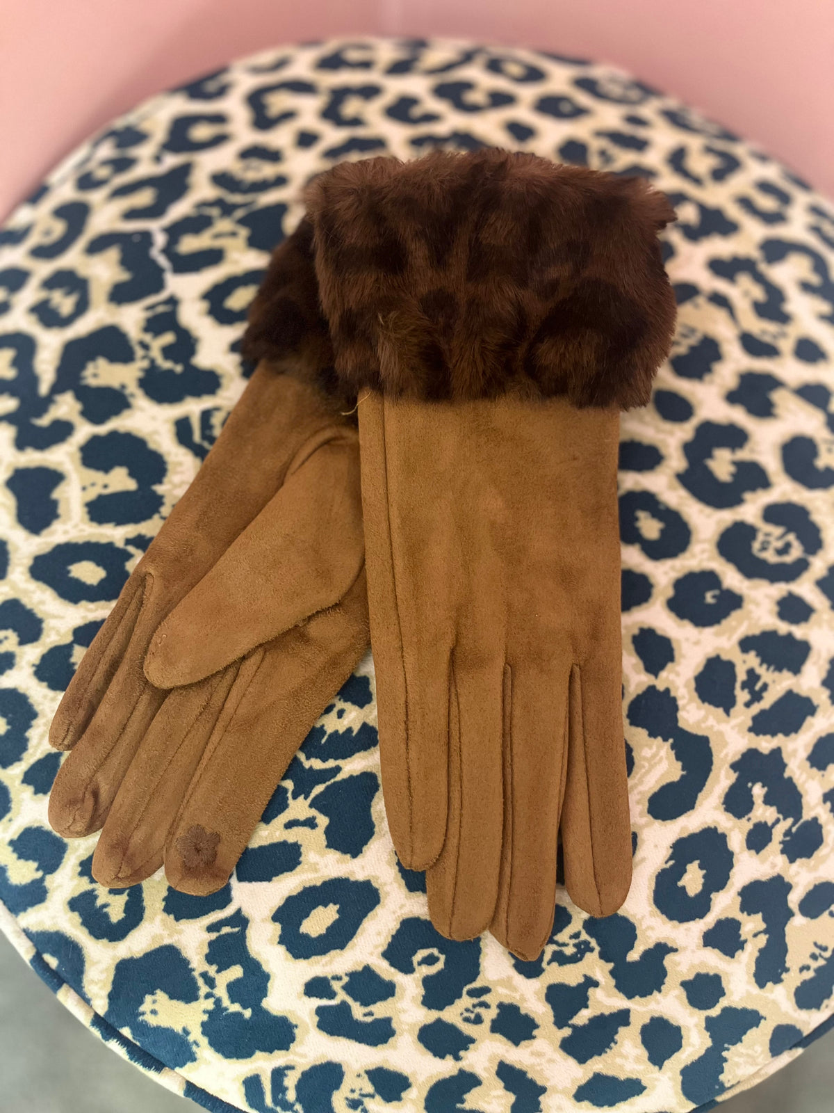 Gloves with Faux Fur trim - 3 Colours