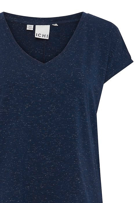 Rebel V-Neck Tee - Navy