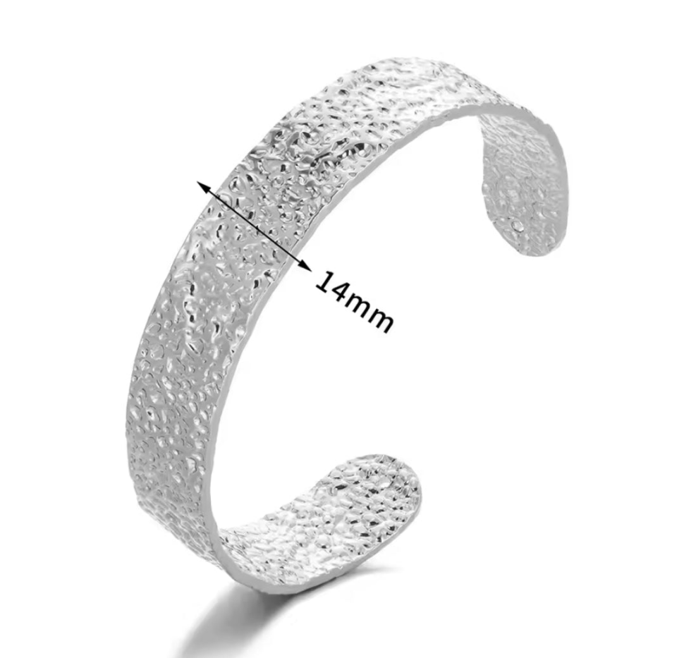 MG Foil Cuff Bracelet - Gold or Silver