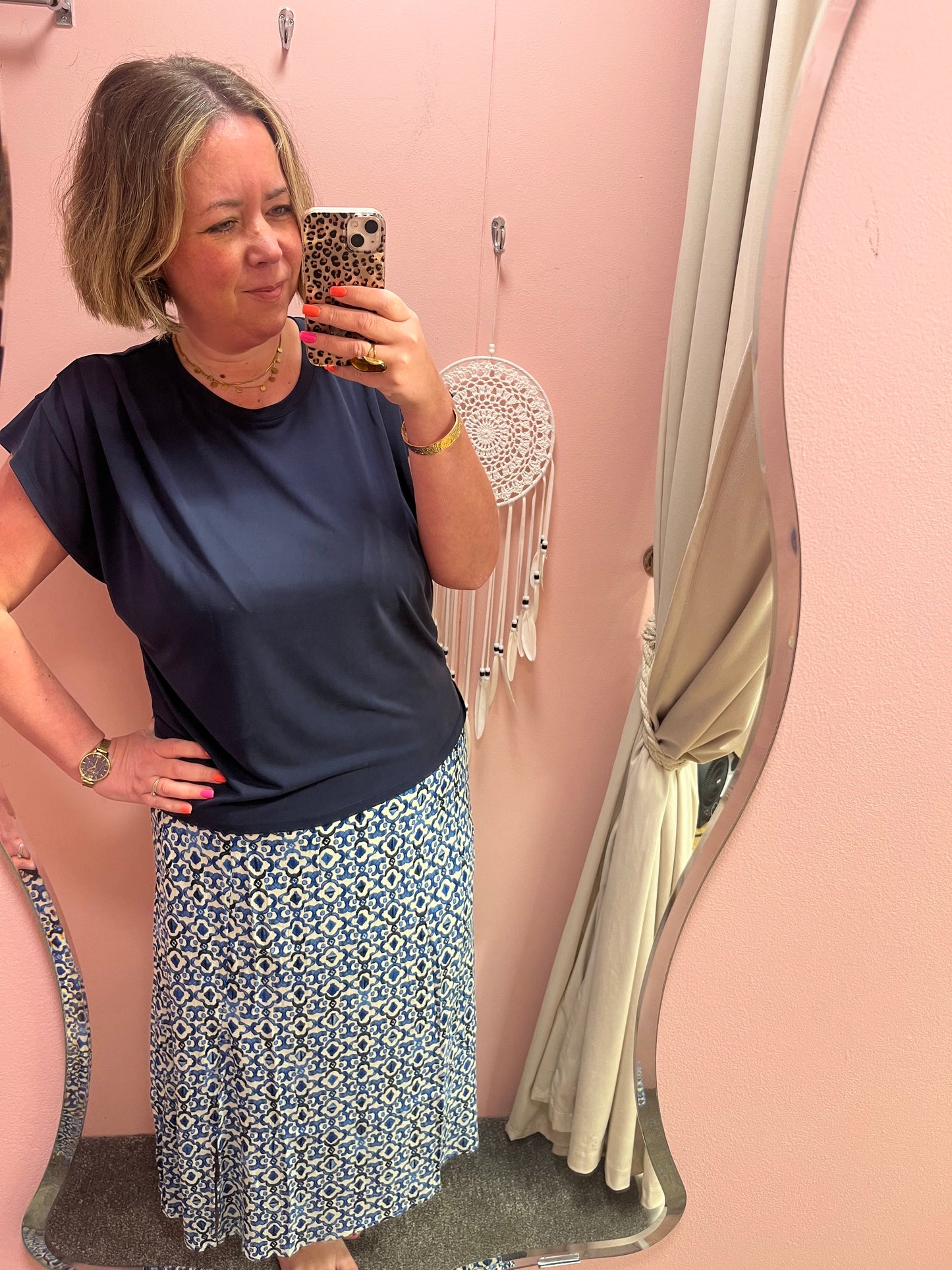 Marrakech Maxi Skirt - Blue Print