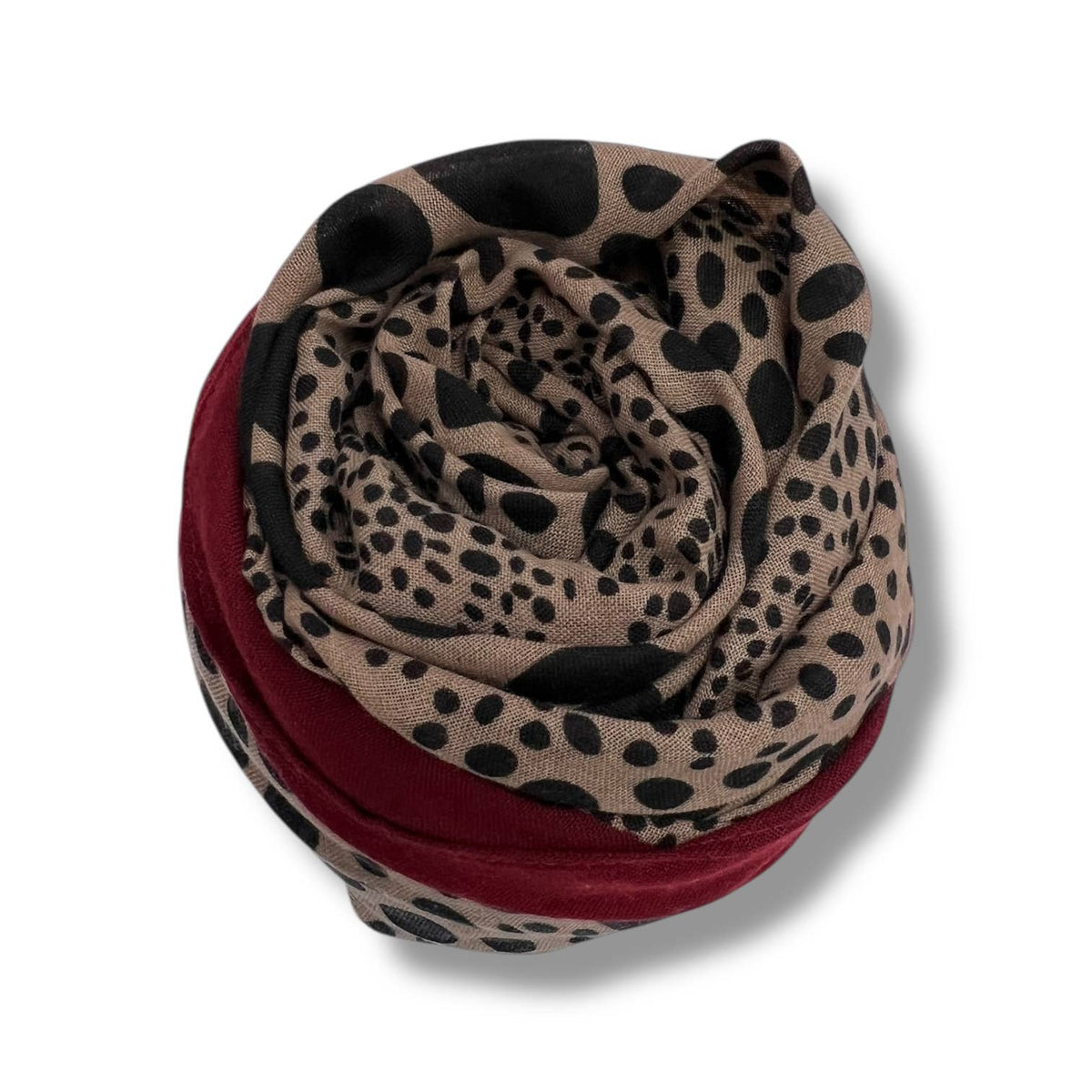 Leopard dots print scarf