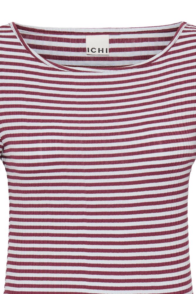 Long Sleeve Stripe Tee - Rhododendron