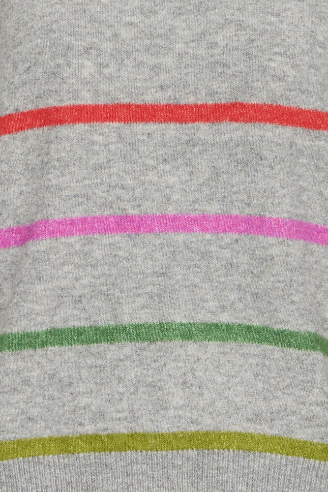 Daisy Jumper - Grey with Multi Stripe