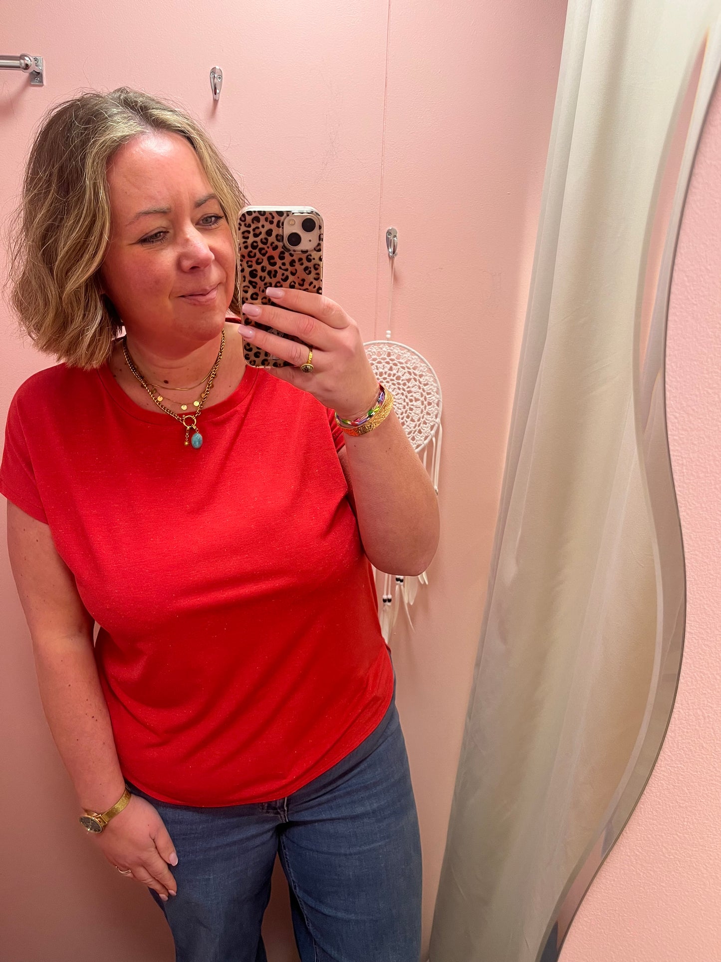 Rebel Fleck Tee - Azalea