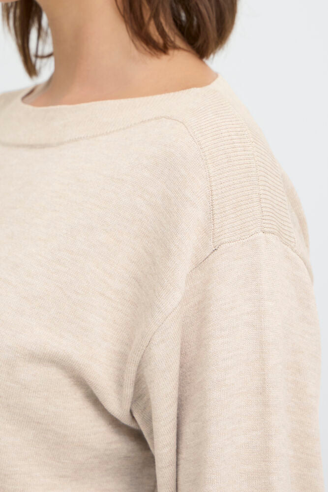 Lightweight Boatneck Jumper - Oatmeal