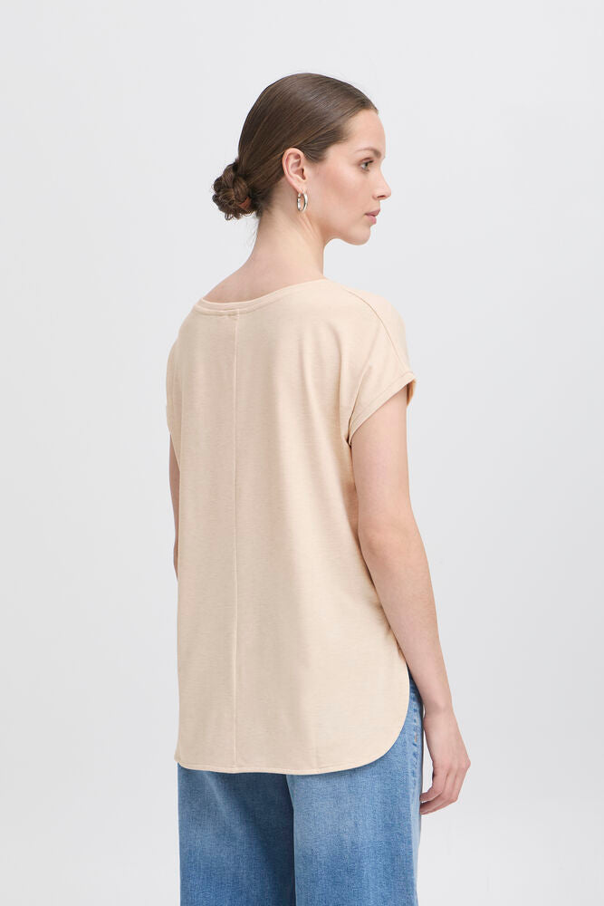 Rebel V-Neck Tee - Tapioca