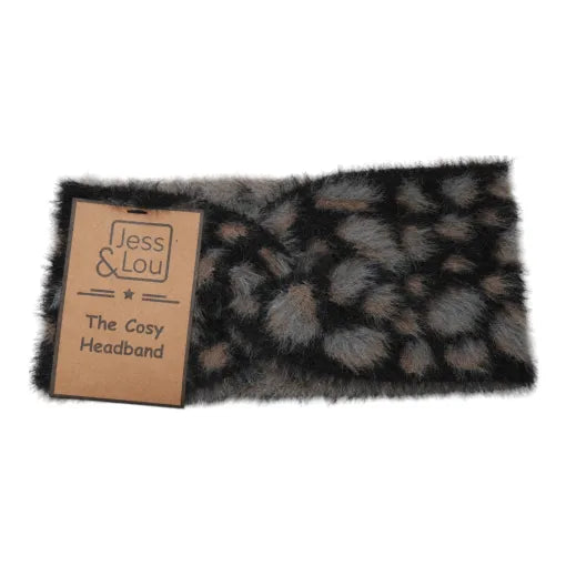 Cosy Headband - Black Animal