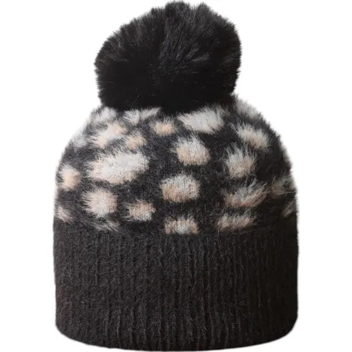 Bobble Hat - Black Animal