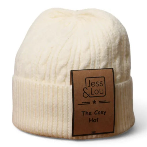 Beanie Hat - Cream Cable