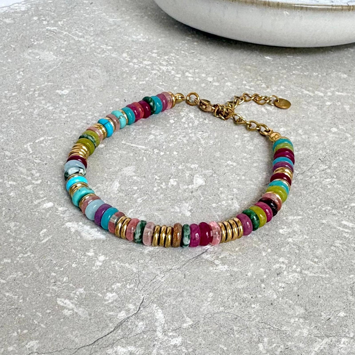 Multi Stone Beaded Bracelet
