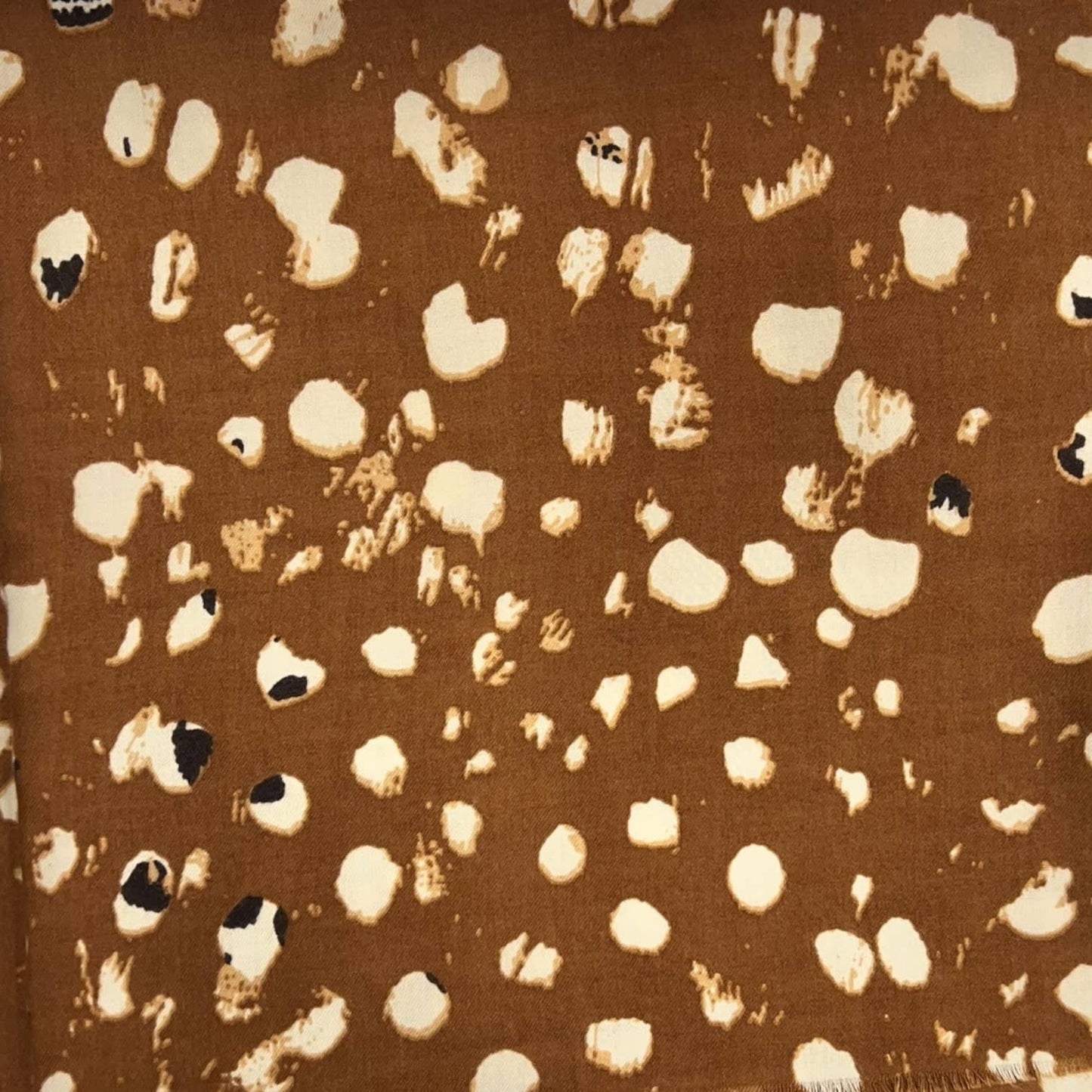 Spotty Print Lightweight Scarf - Black or Brown