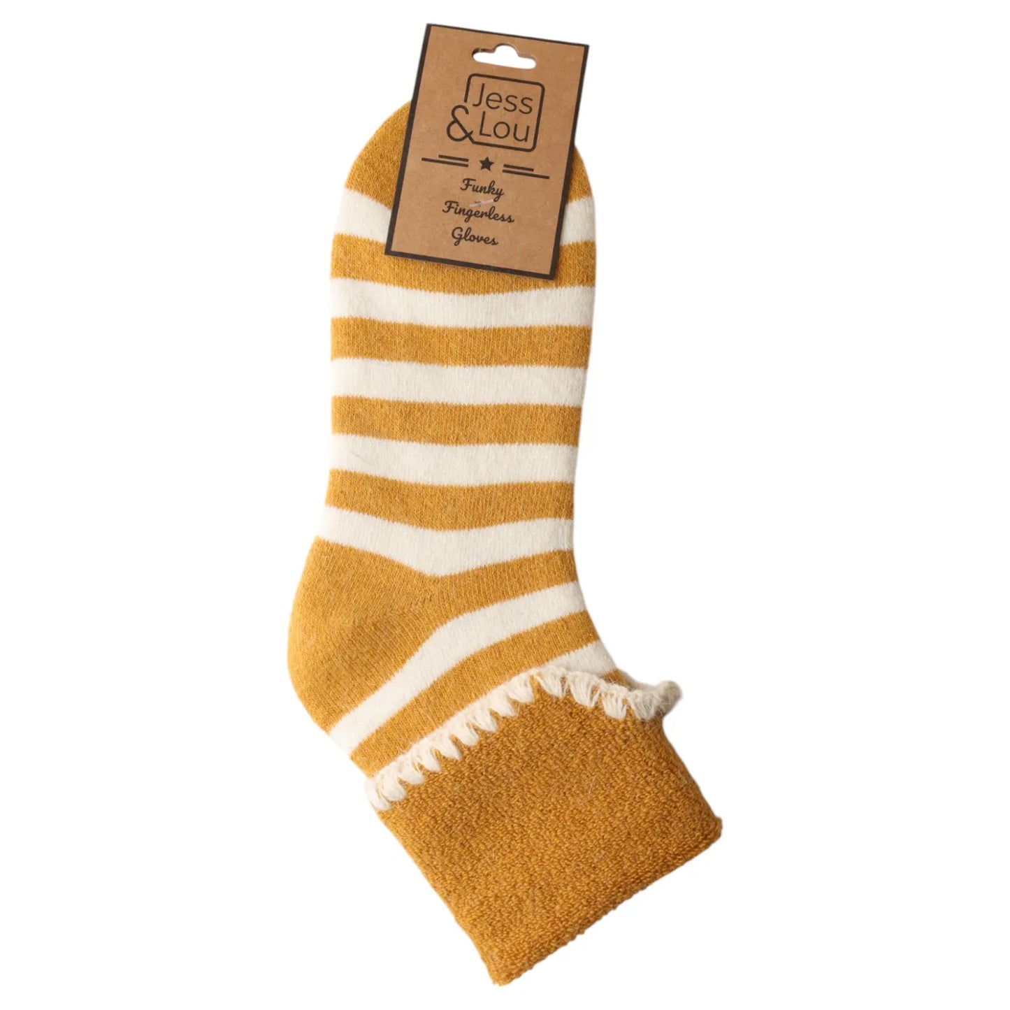 Cosy Sock with Cuff - Gold Stripe