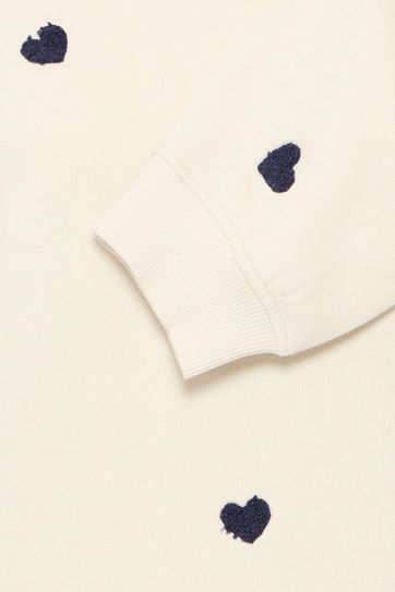 Embroidered Heart Sweatshirt - Patriot Blue