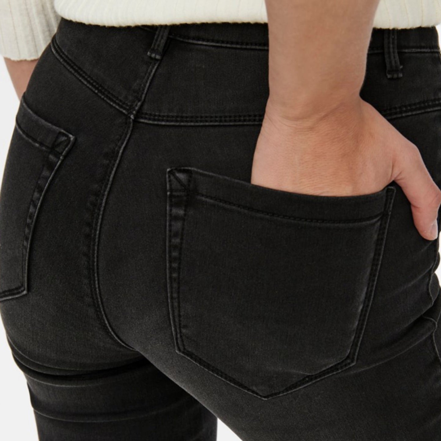 Washed Black High Waist Skinny Jean