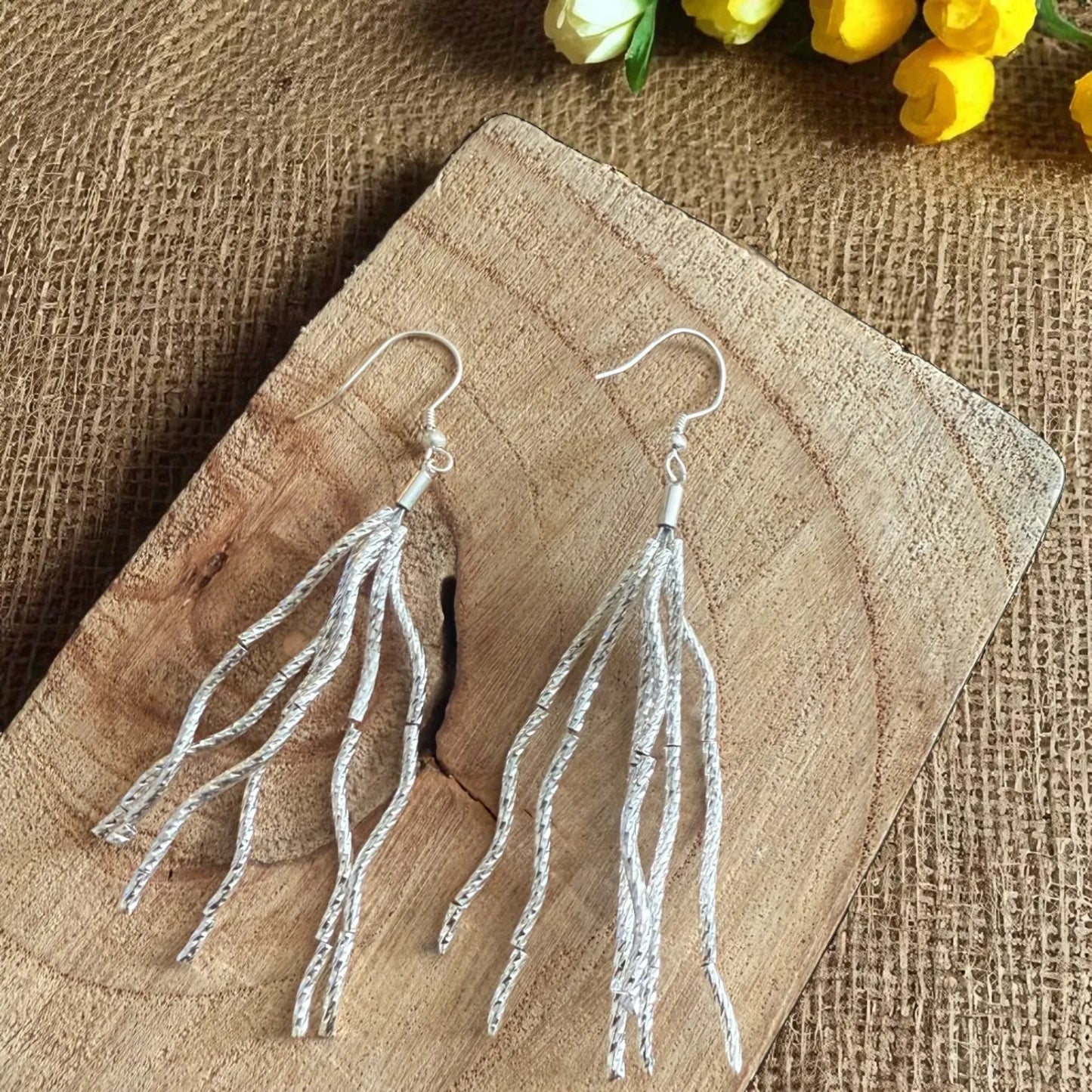 Multi Strand Earring - Silver