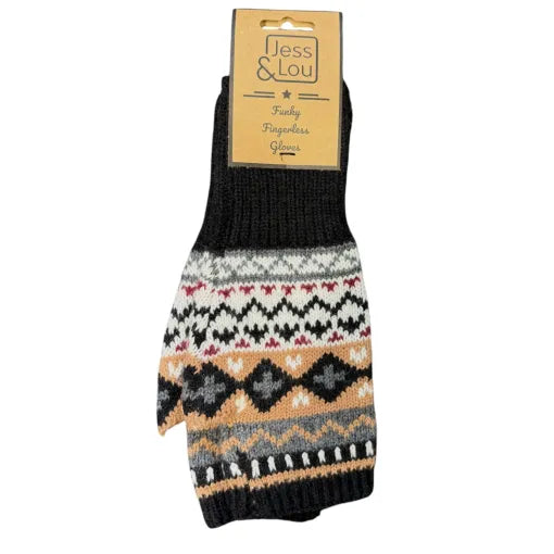 Fingerless Glove / Wrist Warmer - Beige Nordic