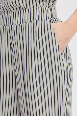 Loose Fit Trouser - Navy Stripe