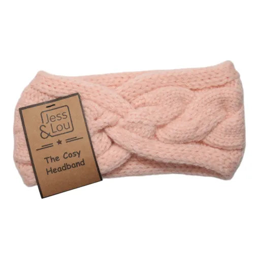 Cable Headband - Pink