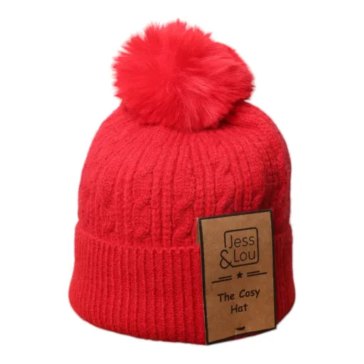 Bobble Hat - Red