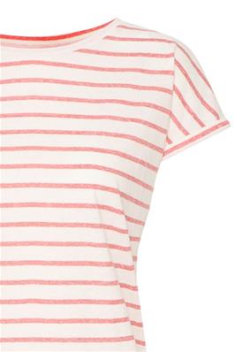 ICHI Julietta Stripe Tee - Mars Red
