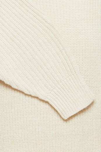 Loose Fit Longline Roll Neck Jumper - Cream