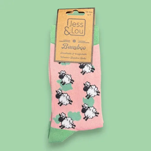 Bamboo Sock - Pink Sheep
