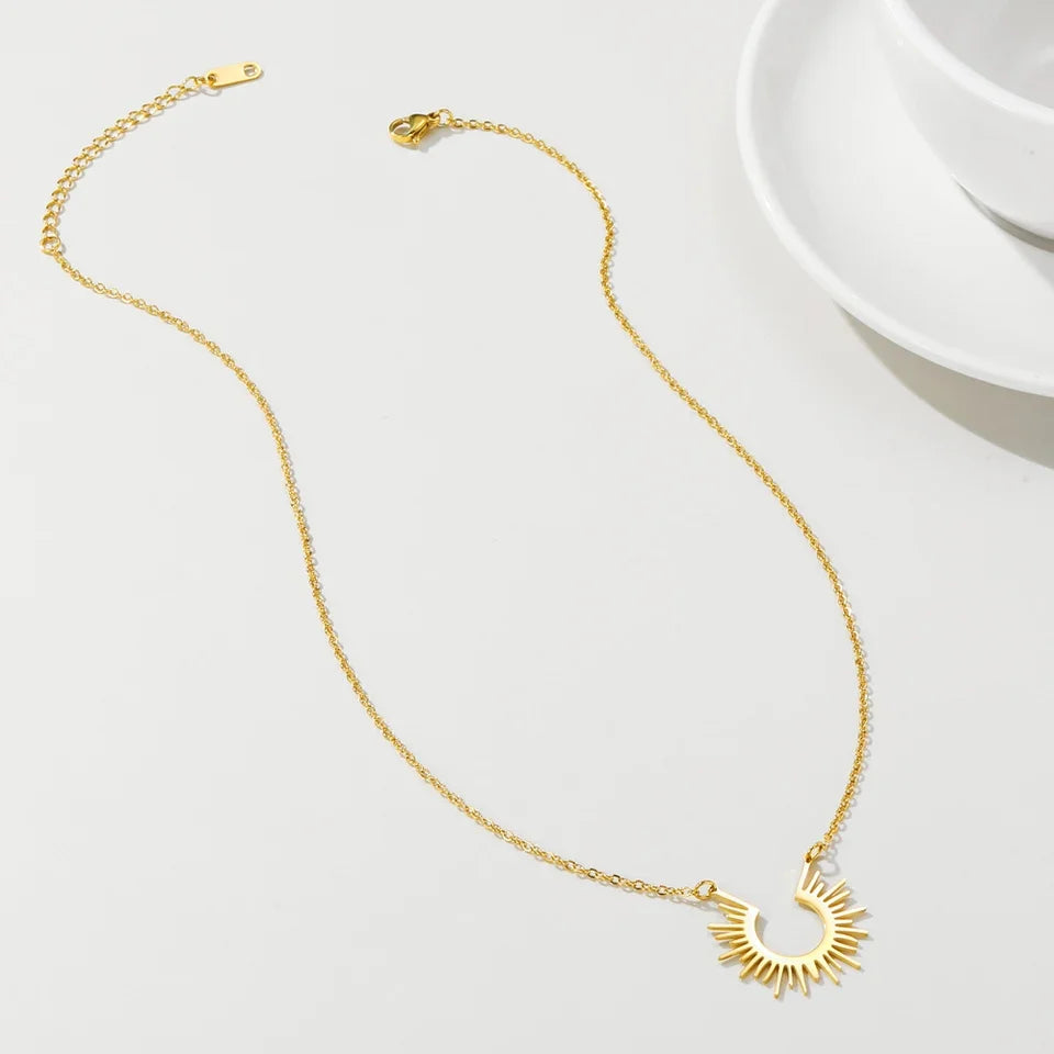 MG Sunburst Necklace - Gold