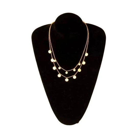 MG Double Coin Necklace - Gold or Silver