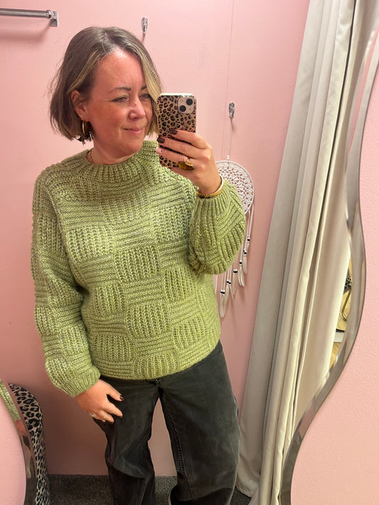 Chunky Cable Jumper - Green