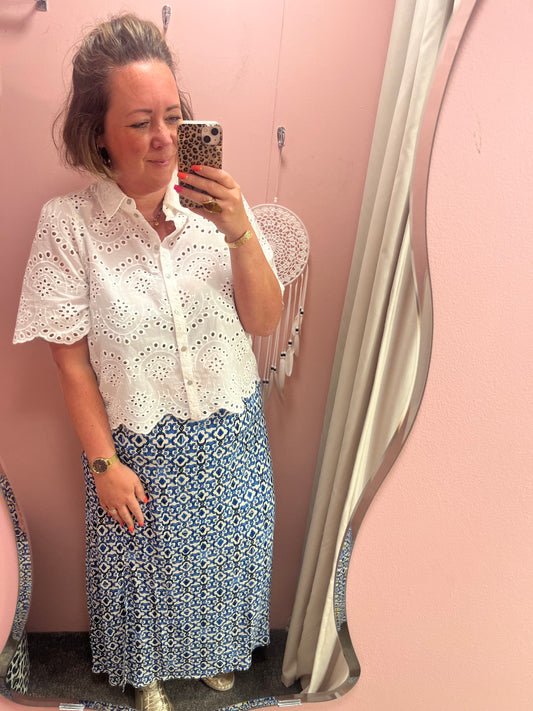 Marrakech Maxi Skirt - Blue Print