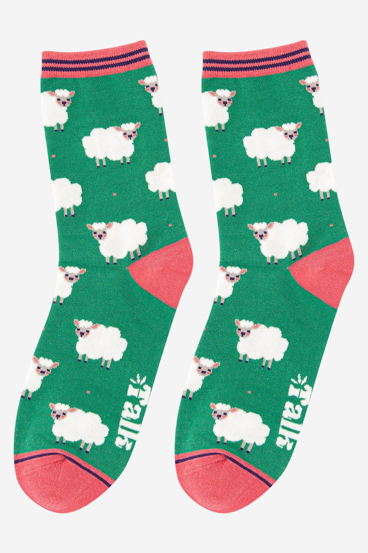 Bamboo Socks - Green, Lamb