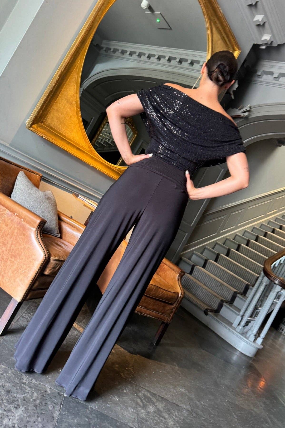 ATOM Carbon Jumpsuit - Black with Sequin Sparkle Top