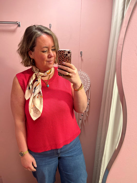Dorothy Knit Tank - Azalea