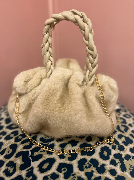 Small Faux Fur Handbag - 2 Colours