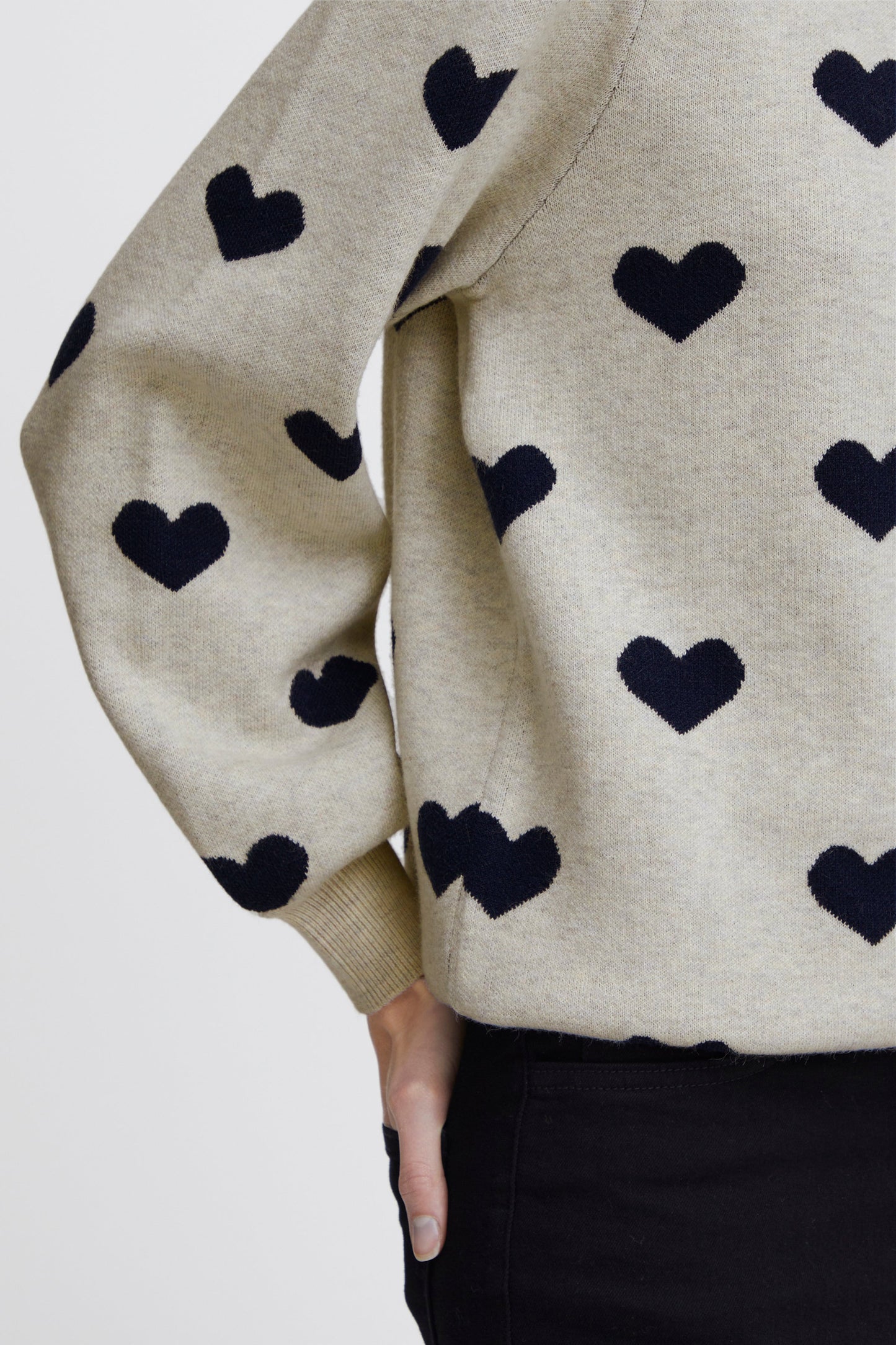 Navy Heart Knit