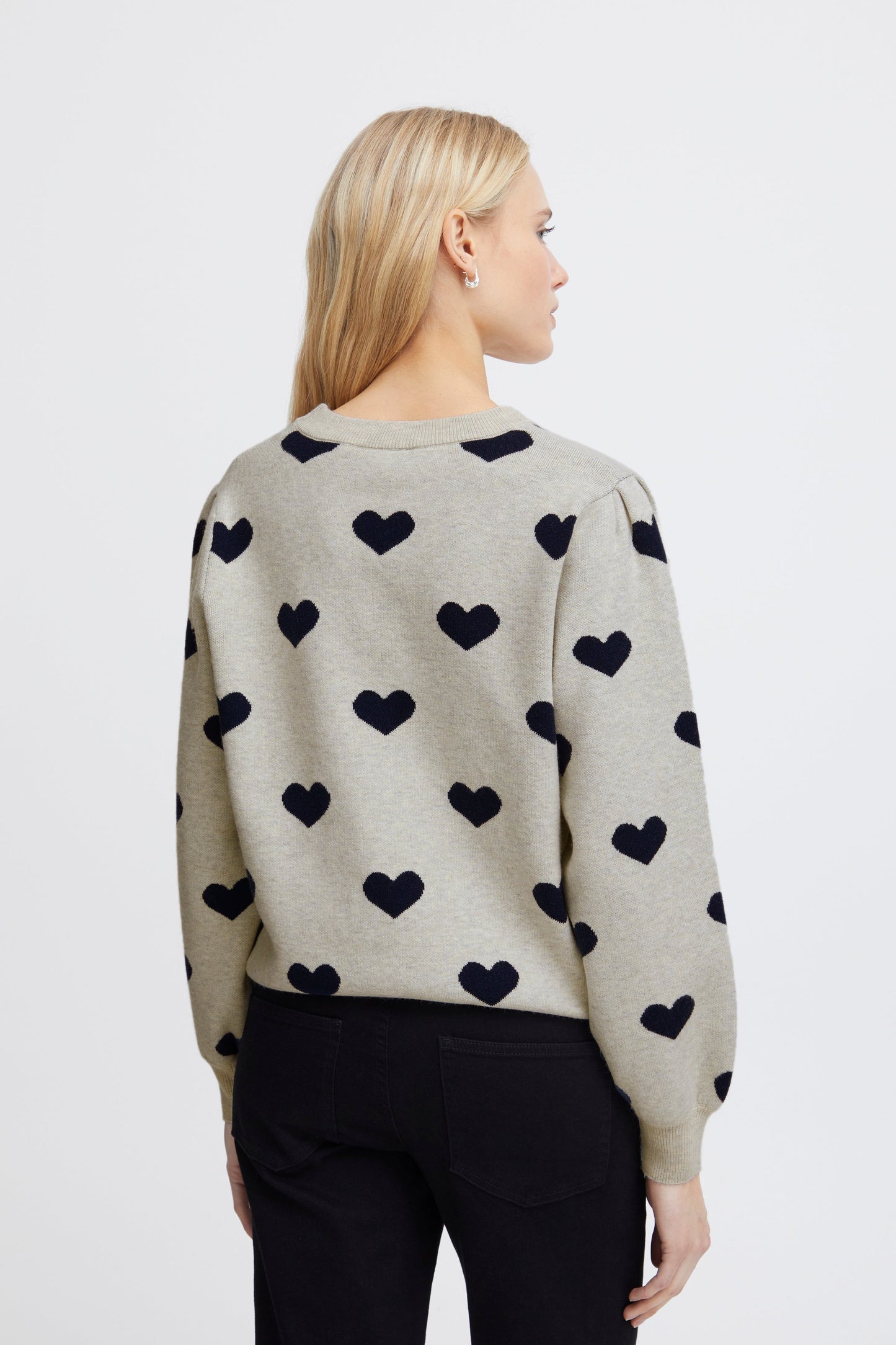 Navy Heart Knit