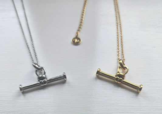MG T Bar Necklace - Gold / Silver