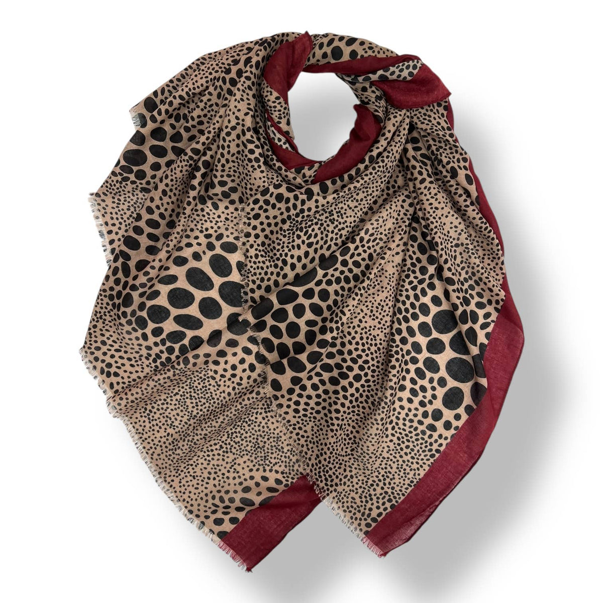 Leopard dots print scarf