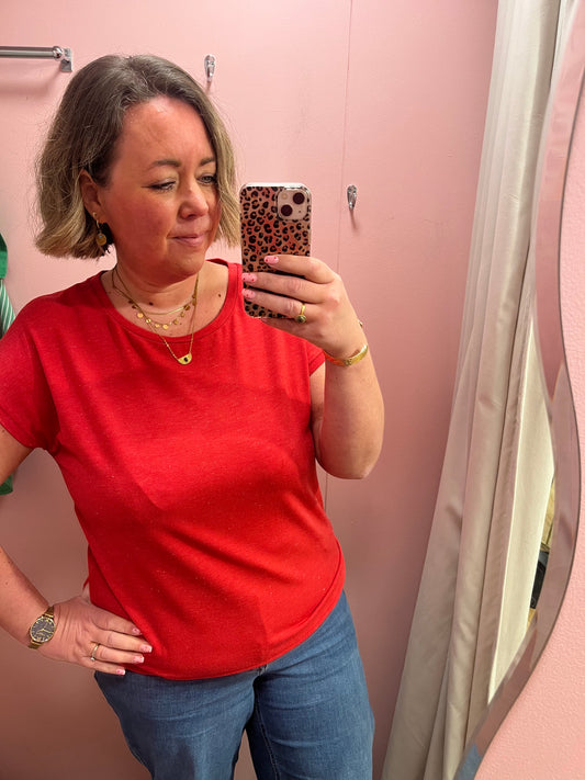 Rebel Fleck Tee - Teaberry