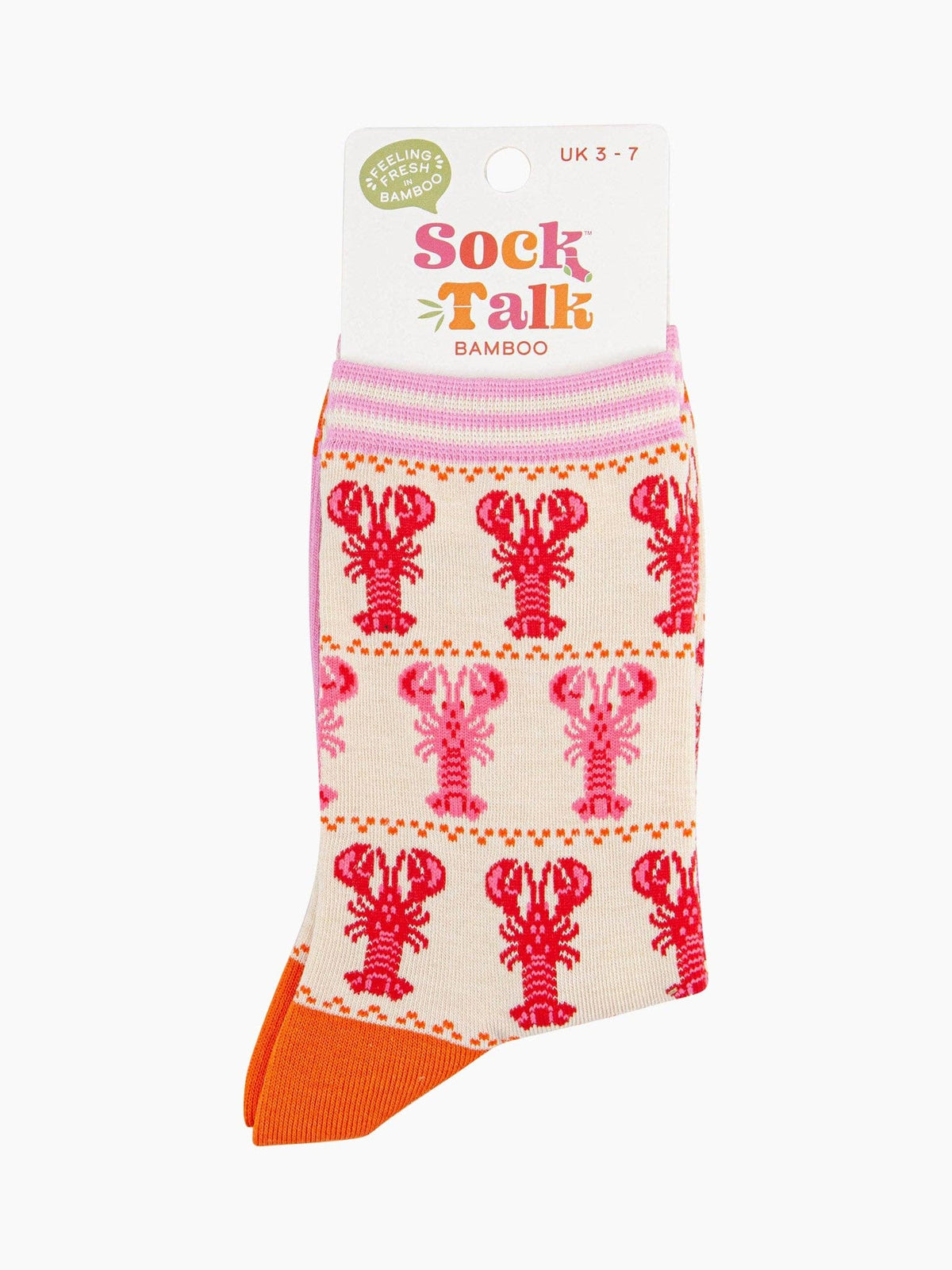 Bamboo Socks - Lobster Stripes