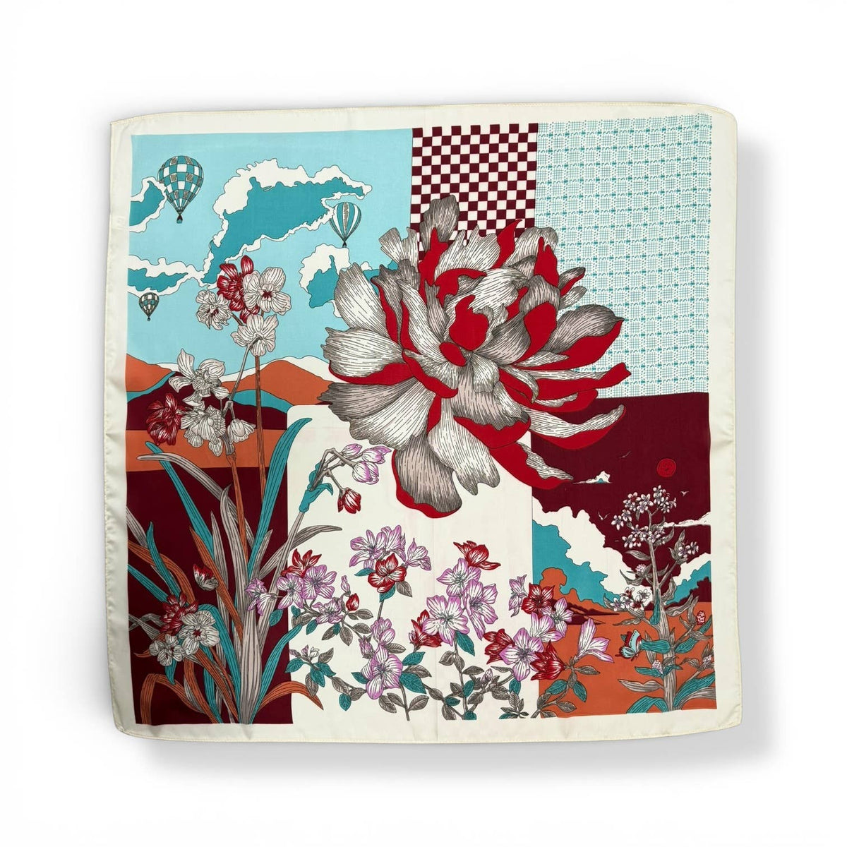 Floral Art Print Neck Scarf