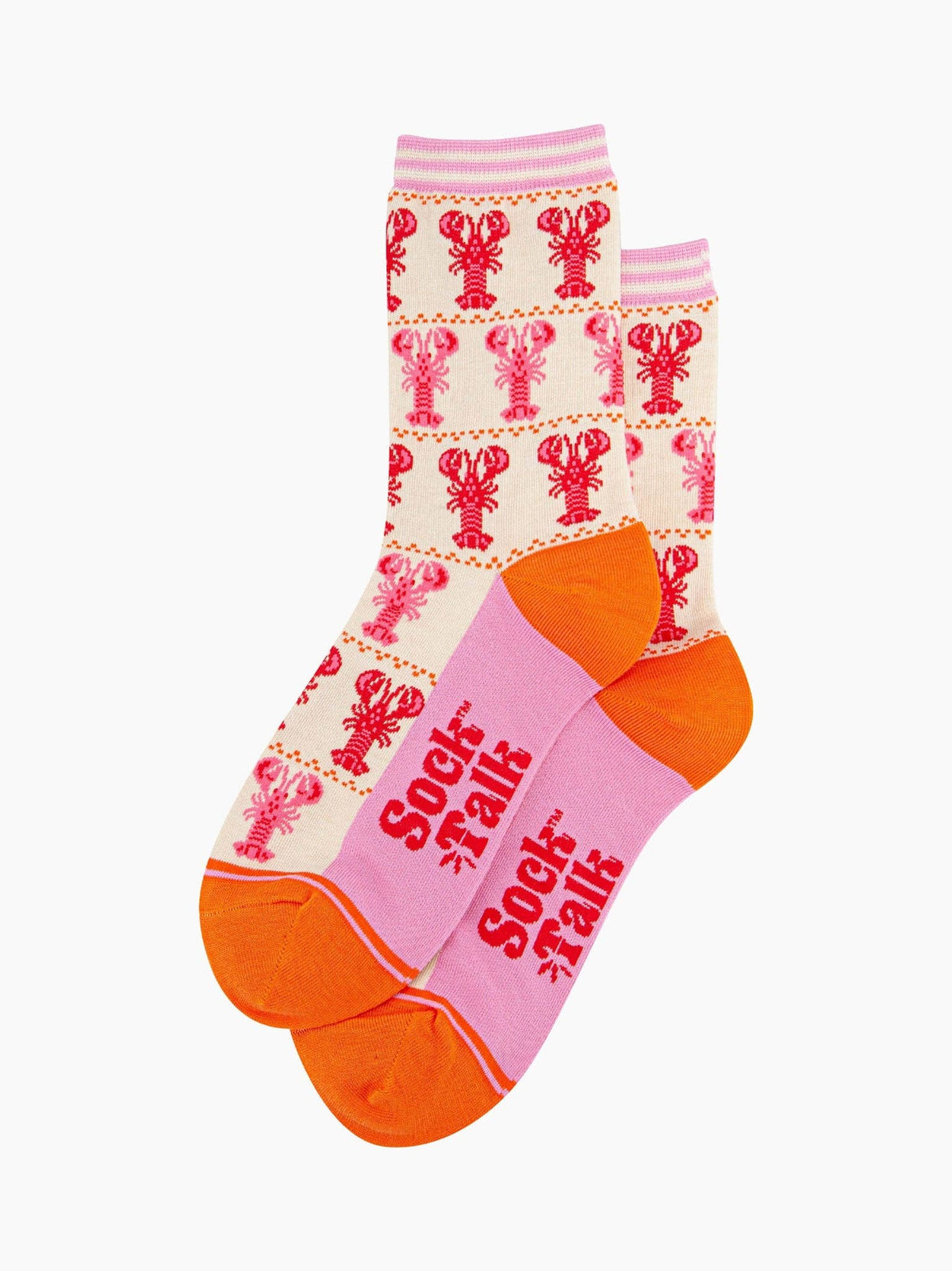 Bamboo Socks - Lobster Stripes