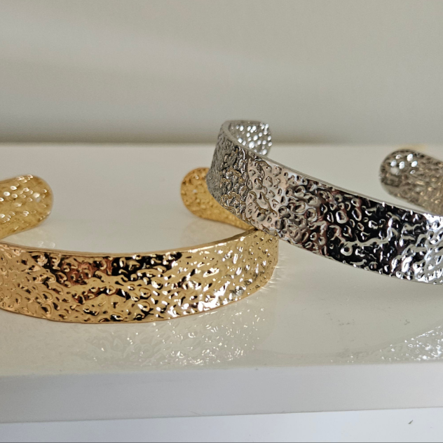 MG Foil Cuff Bracelet - Gold or Silver