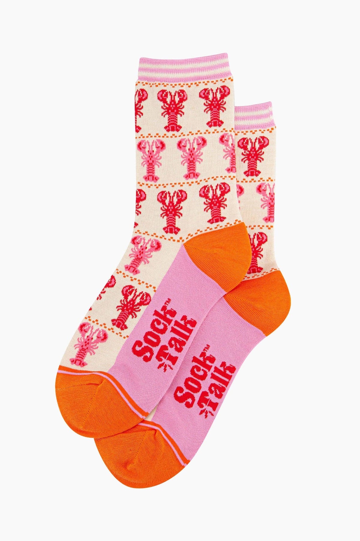 Bamboo Socks - Lobster Stripes