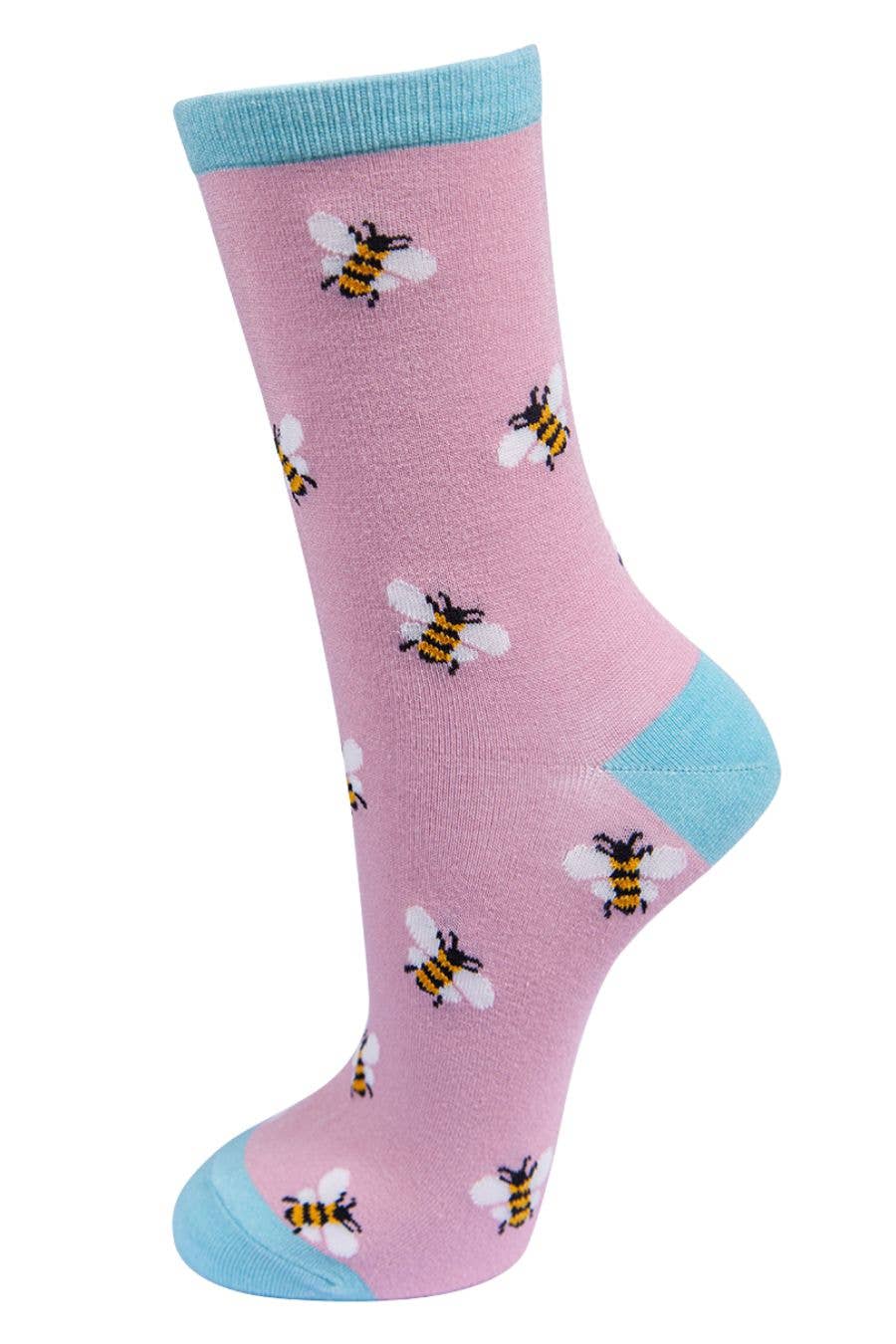 Bamboo Socks - Pink, Bee