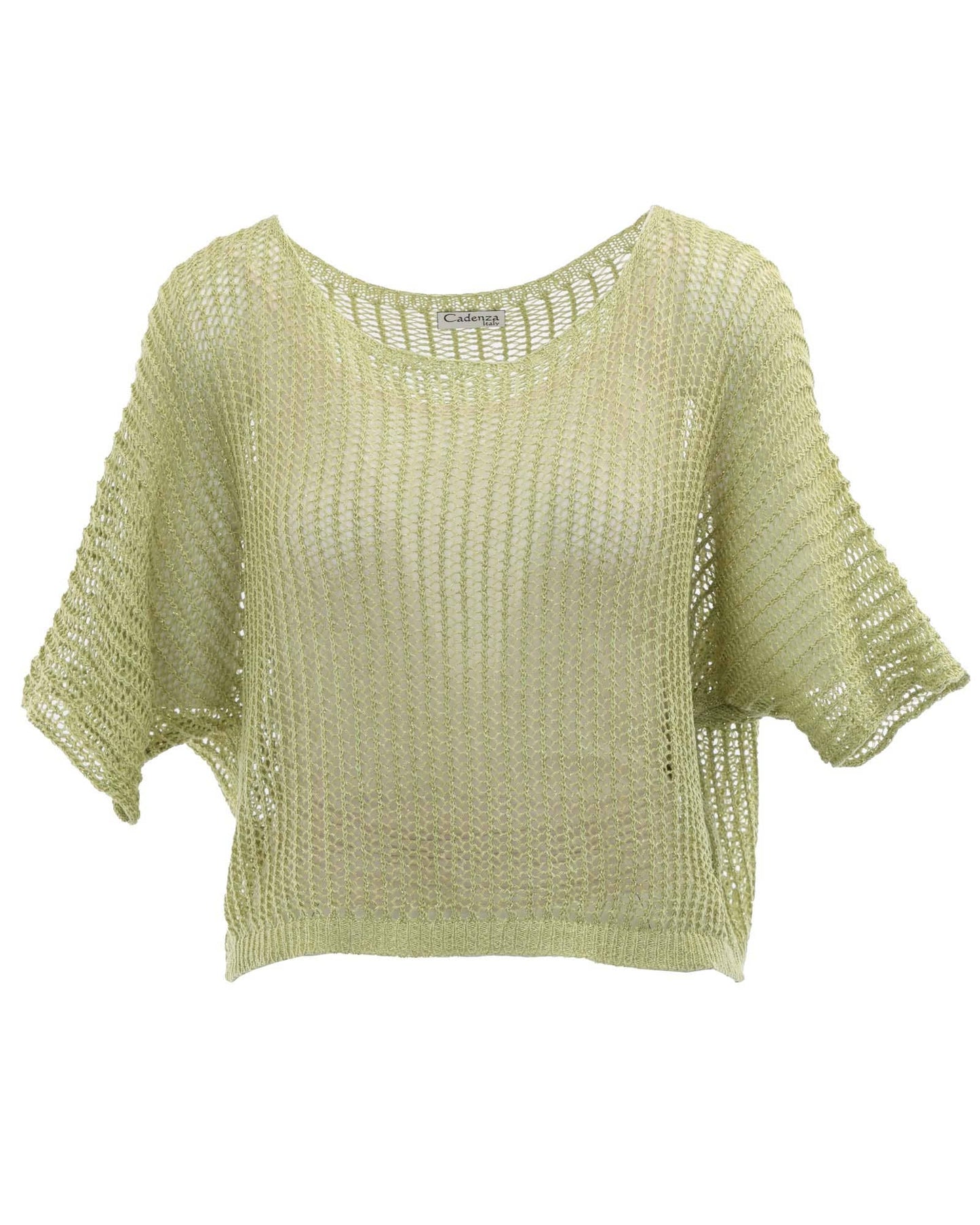 Loose Knit Crochet Top with Metallic Thread - 3 colours