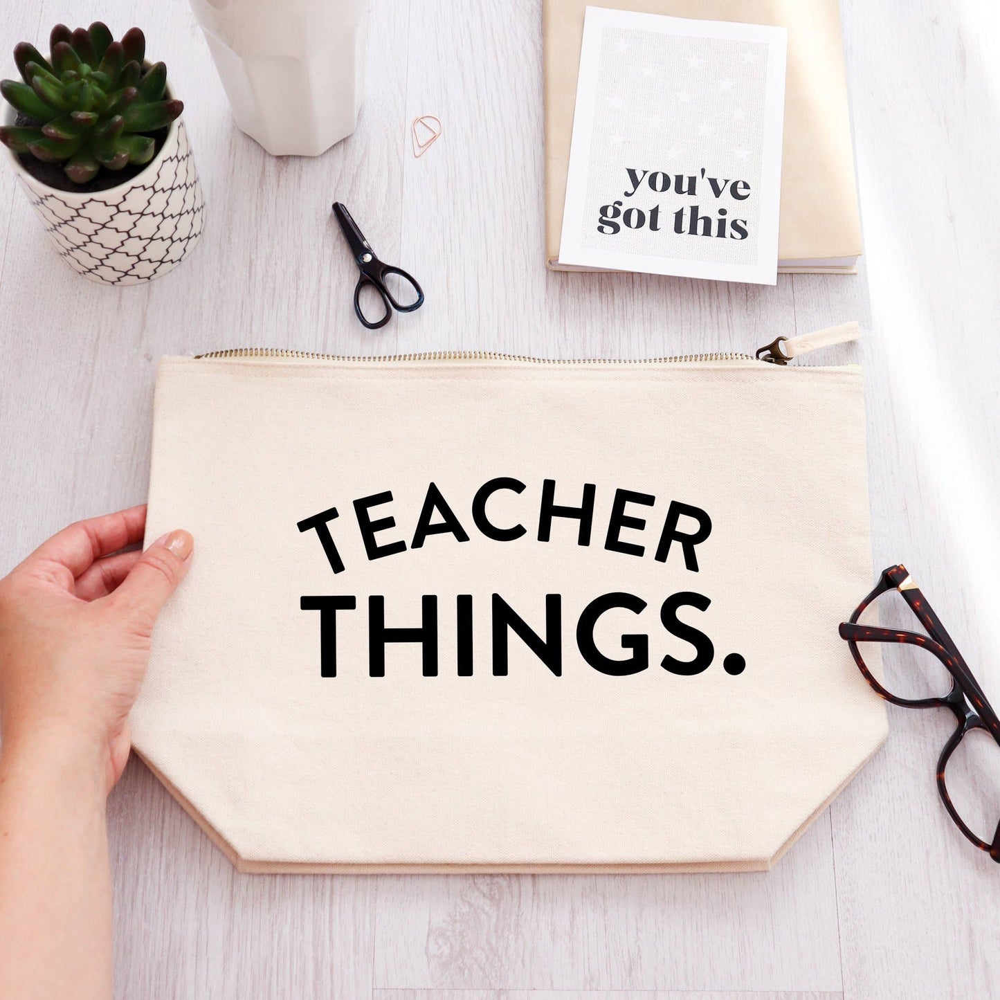 Teacher Things Zipped Pouch Bag